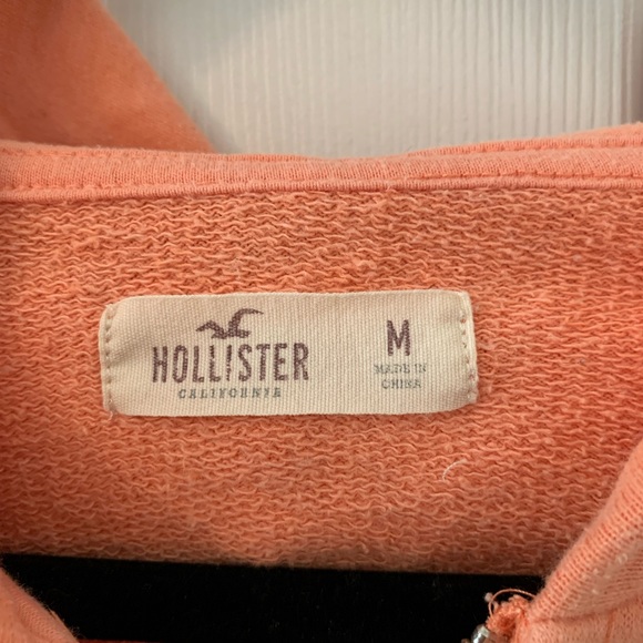 Hollister, Full Zip, Orange Hoodie - Picture 4 of 6
